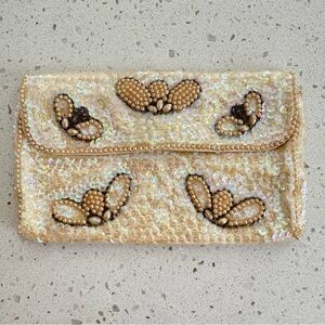 Vintage La Regale Beaded Sequin Bag 8”x5”